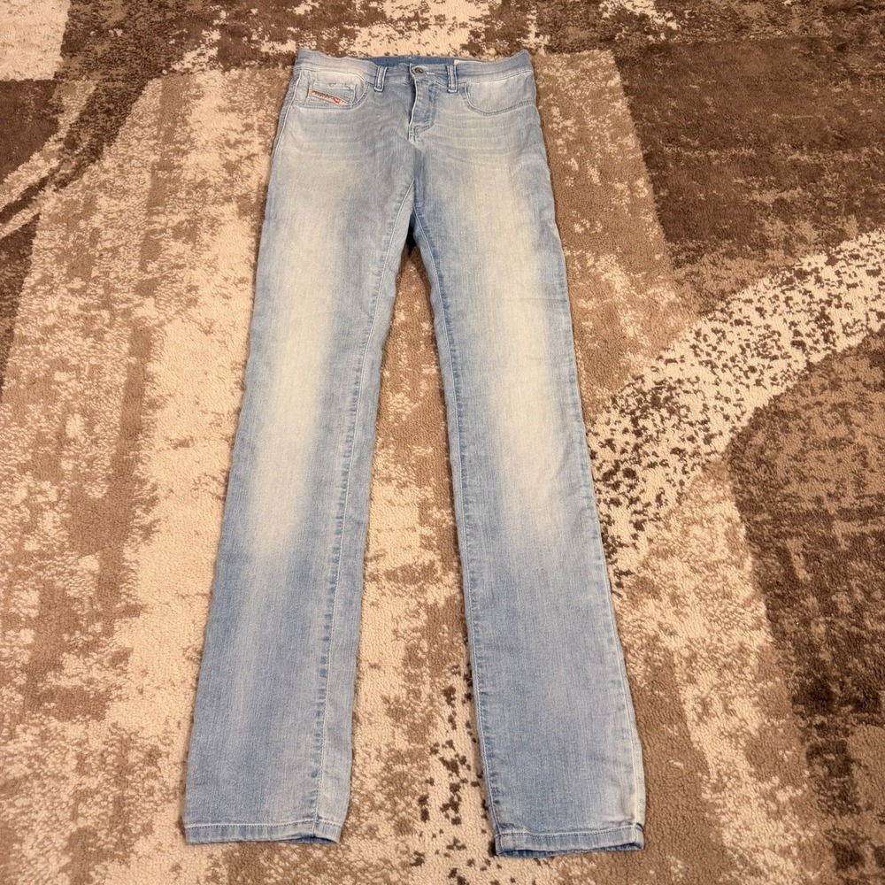 Diesel Womens Livier Ankle Super Slim Jeggings W29 L34 Blue Low Waist Stretch
